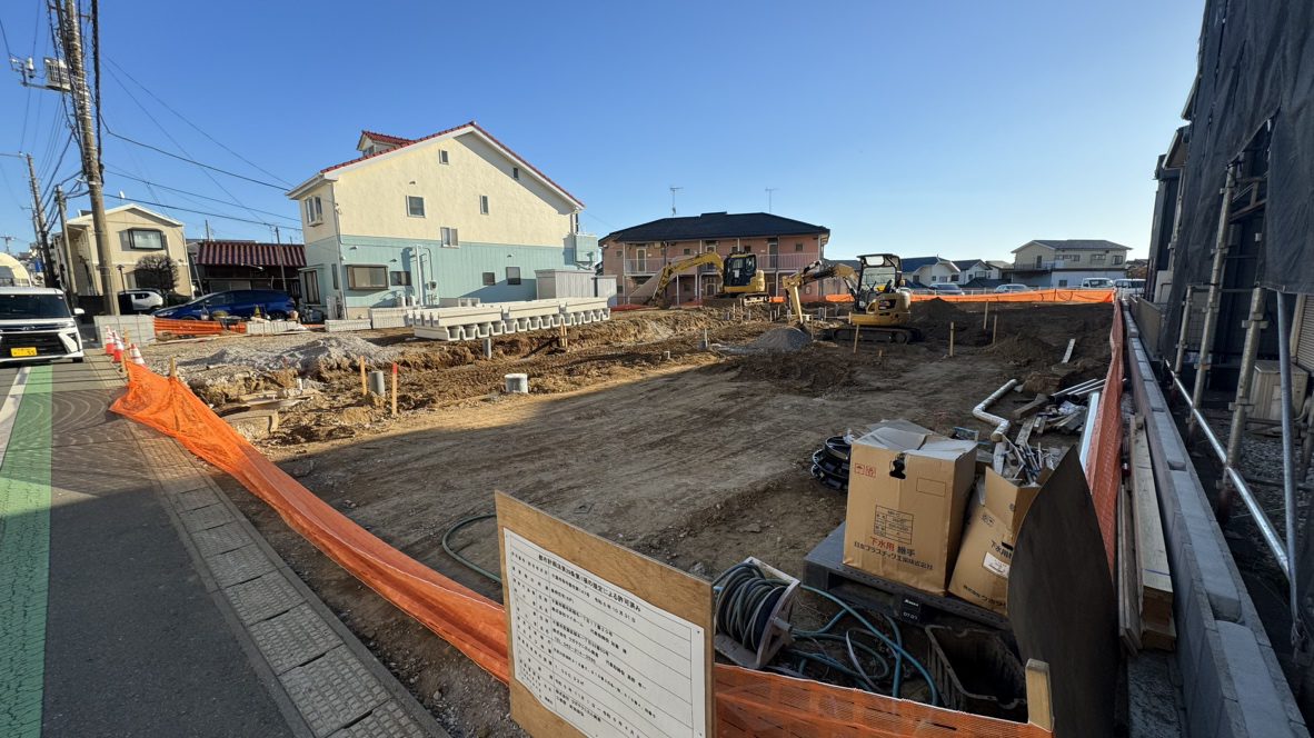 【花見川区畑町④】建物の建築準備が始まっています！