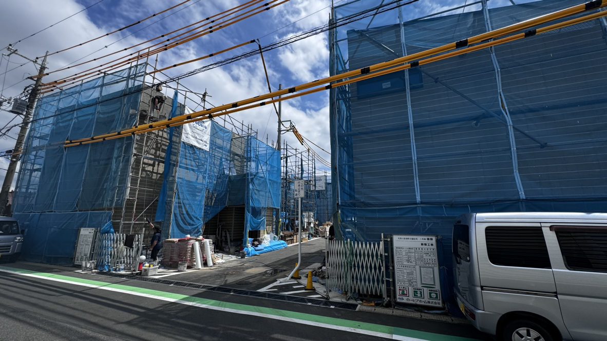【花見川区畑町】2・5号棟も建て方工事に入ります!